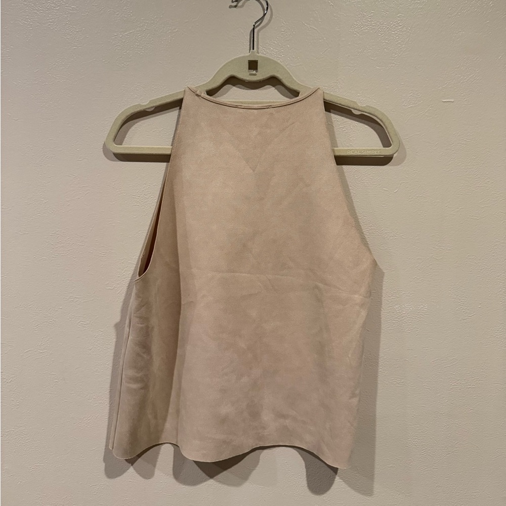 Zara Cream Asymmetrical Tank Top - Picture 3 of 4